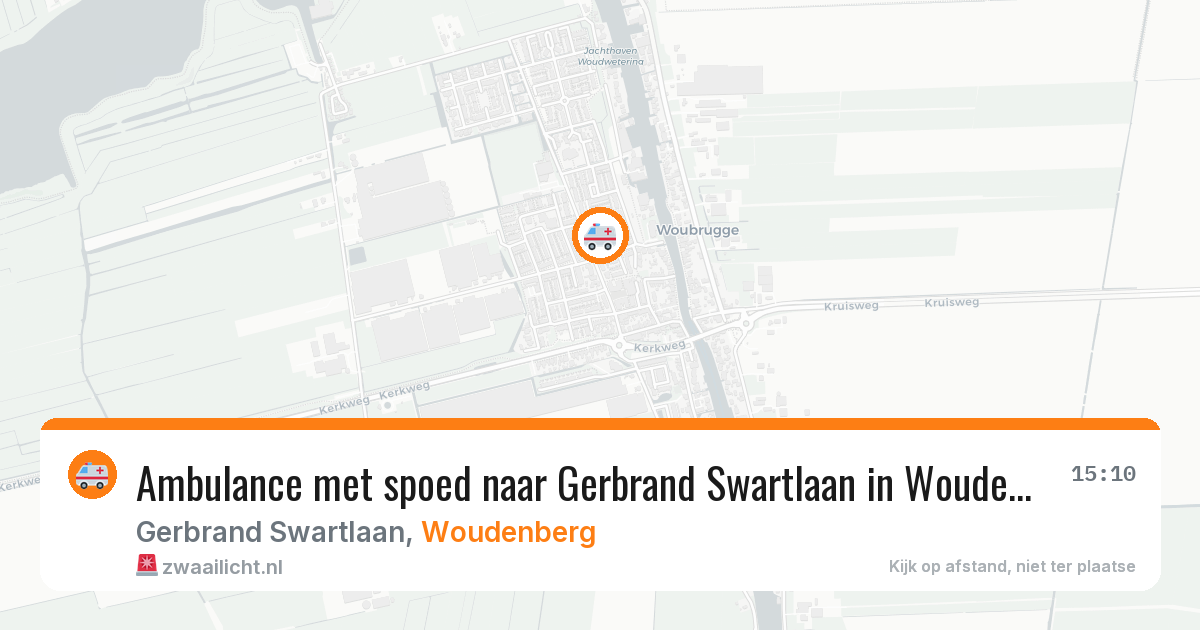 Ambulance met spoed naar Gerbrand Swartlaan in Woudenberg — 4 aug 2026