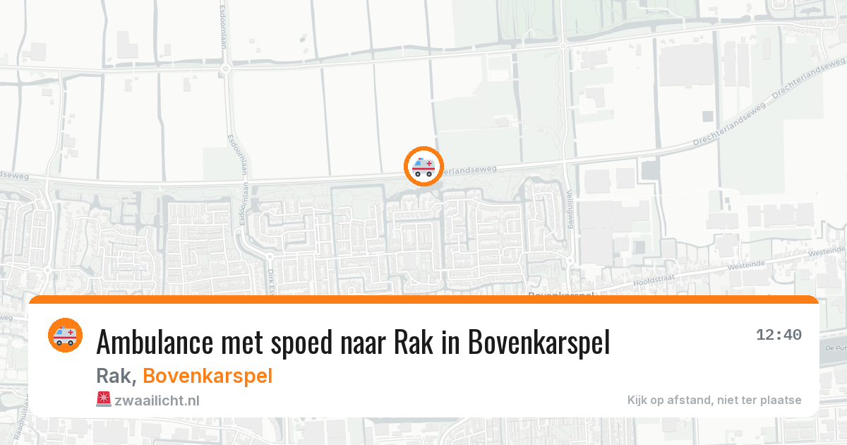 Ambulance met spoed naar Rak in Bovenkarspel — 11 mei 2026