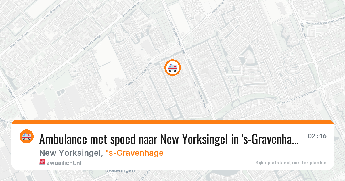 Ambulance met spoed naar New Yorksingel in 's-Gravenhage — 8 aug 2026