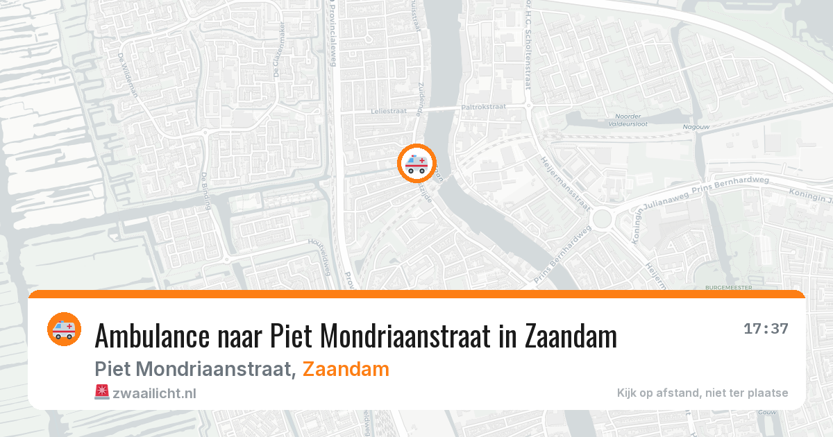 Ambulance naar Piet Mondriaanstraat in Zaandam — 27 jul 2026