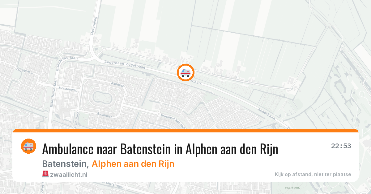 Ambulance naar Batenstein in Alphen aan den Rijn — 3 aug 2026
