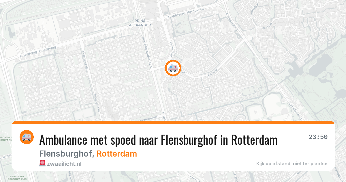 Ambulance met spoed naar Flensburghof in Rotterdam — 5 mei 2026