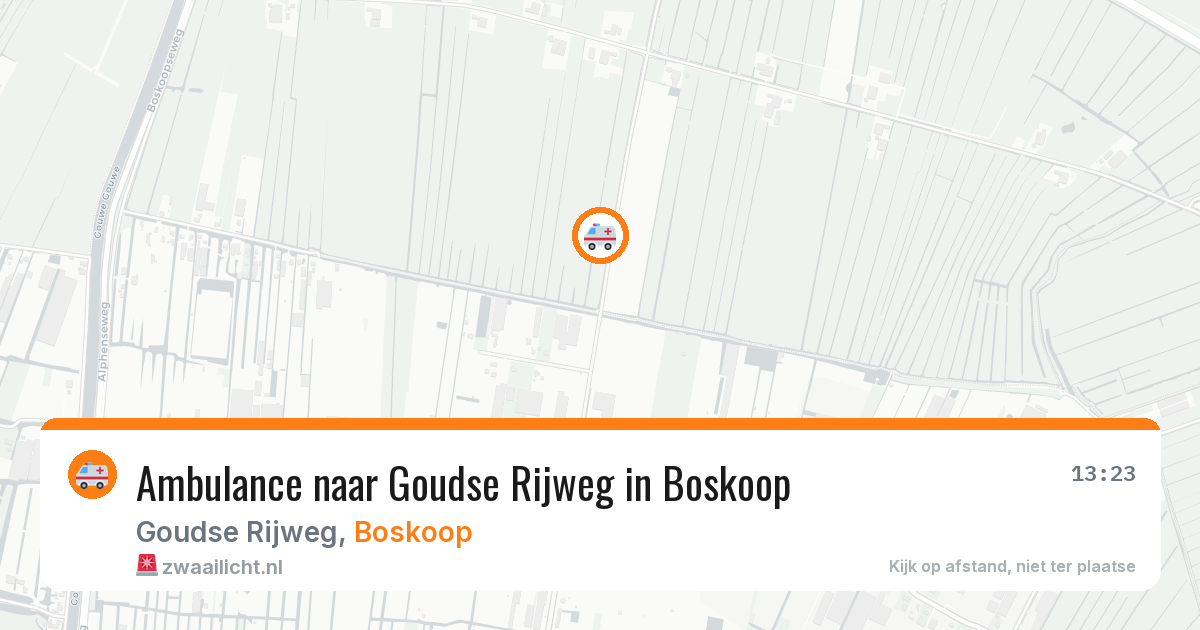 Ambulance naar Goudse Rijweg in Boskoop — 6 jul 2026