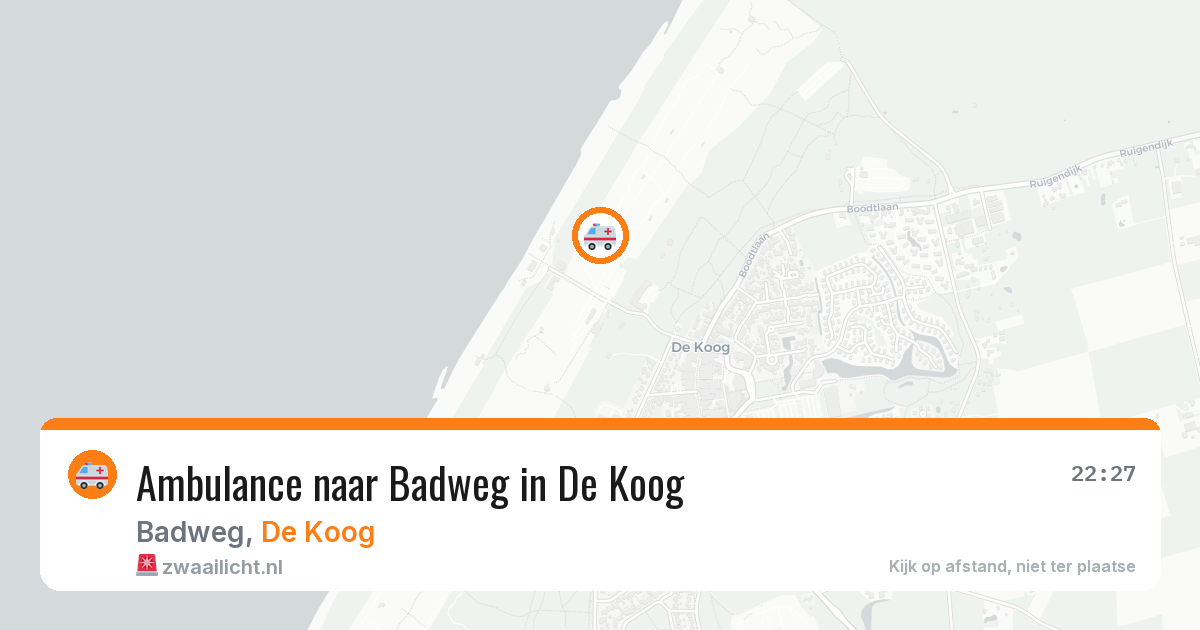 Ambulance naar Badweg in De Koog — 13 aug 2026