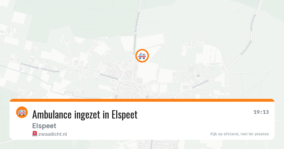 Ambulance ingezet in Elspeet — 14 aug 2026