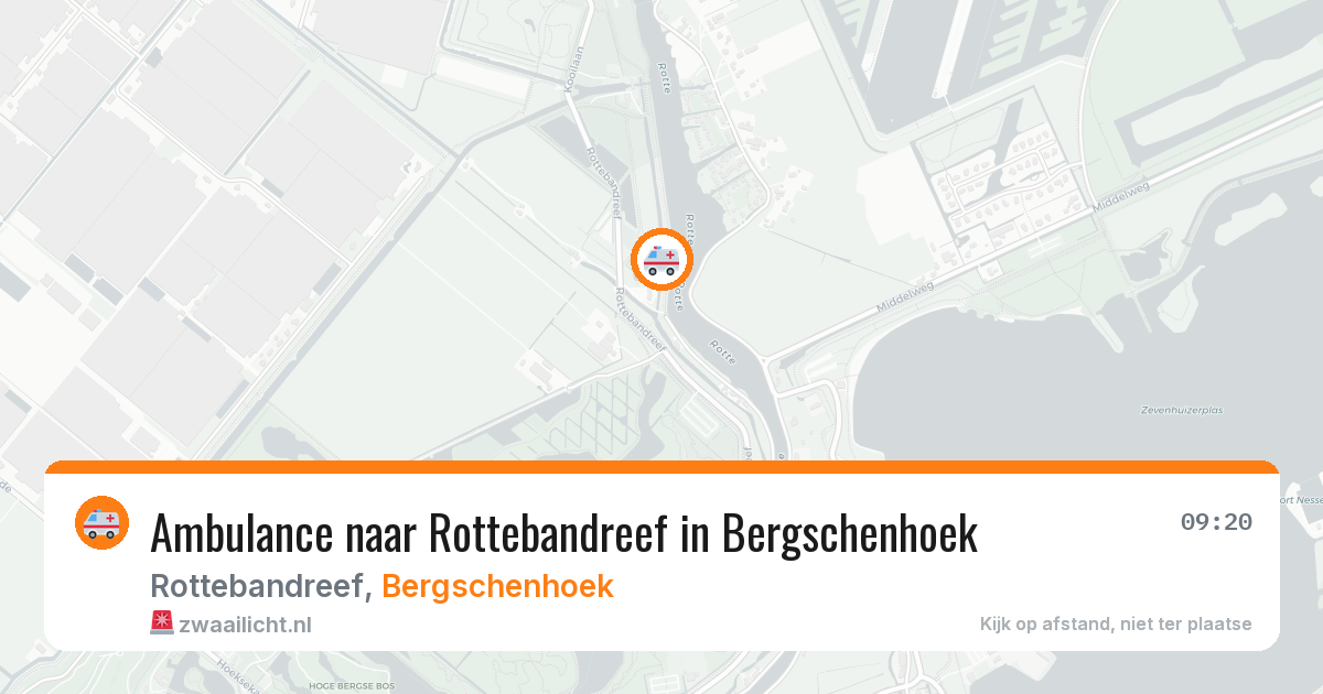 Ambulance naar Rottebandreef in Bergschenhoek — 4 jul 2026