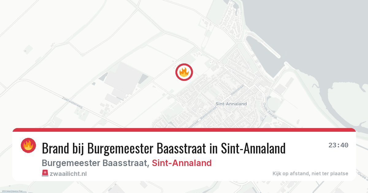 Brand bij Burgemeester Baasstraat in Sint-Annaland — 3 mrt 2026