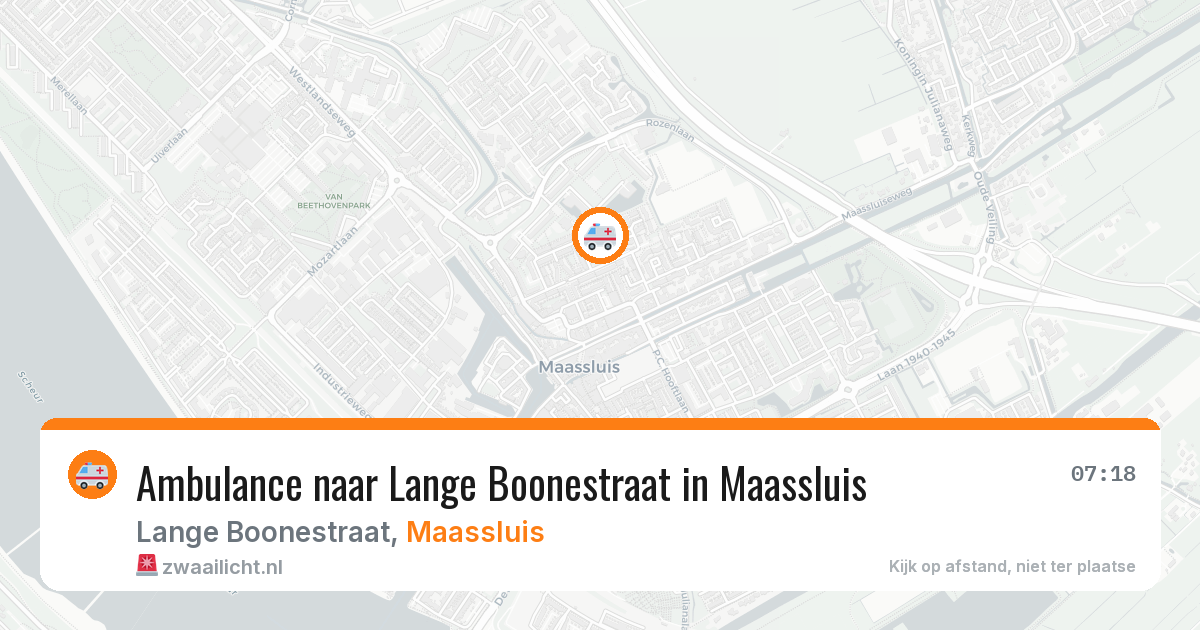 Ambulance naar Lange Boonestraat in Maassluis — 4 aug 2026