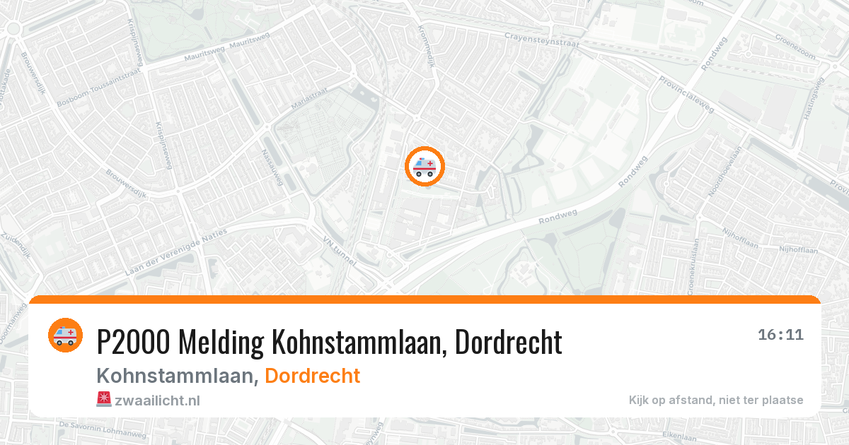 P2000 Melding Kohnstammlaan, Dordrecht — 23 jun 2026