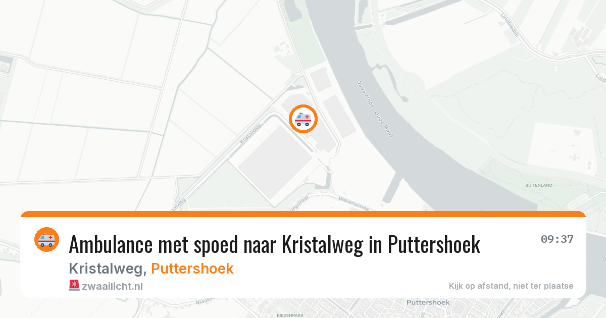 Ambulance met spoed naar Kristalweg in Puttershoek — 4 jun 2026