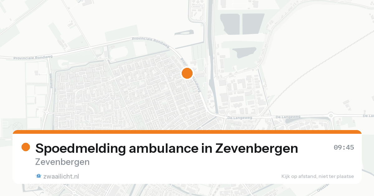 Spoedmelding ambulance in Zevenbergen — 17 aug 2026