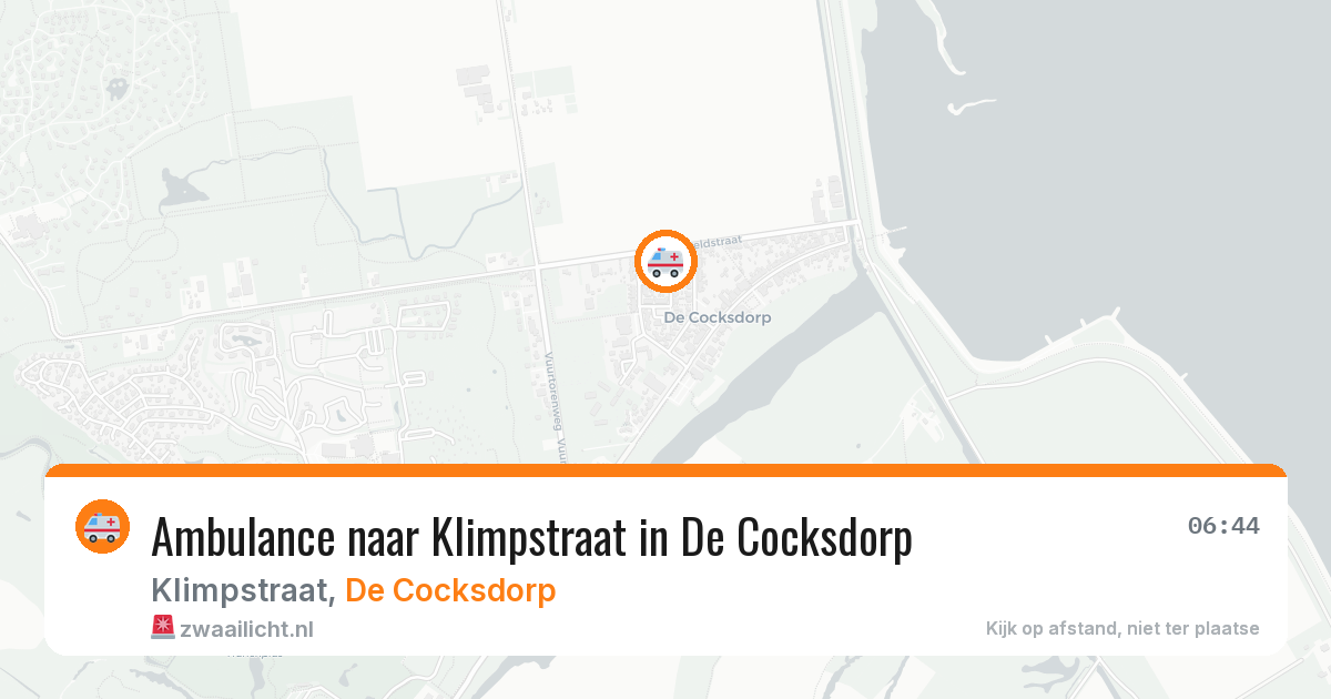 Ambulance naar Klimpstraat in De Cocksdorp — 25 mrt 2026