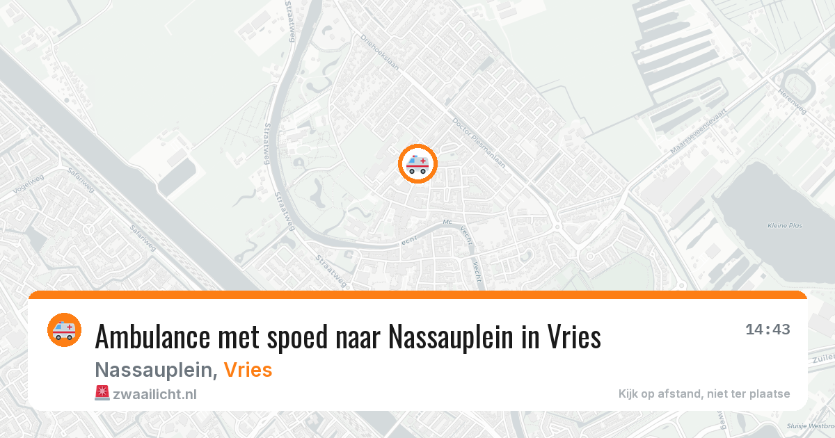 Ambulance met spoed naar Nassauplein in Vries — 28 mei 2026
