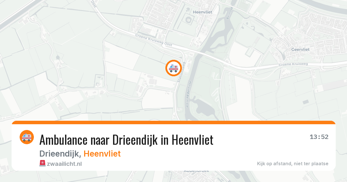 Ambulance naar Drieendijk in Heenvliet — 16 jun 2026