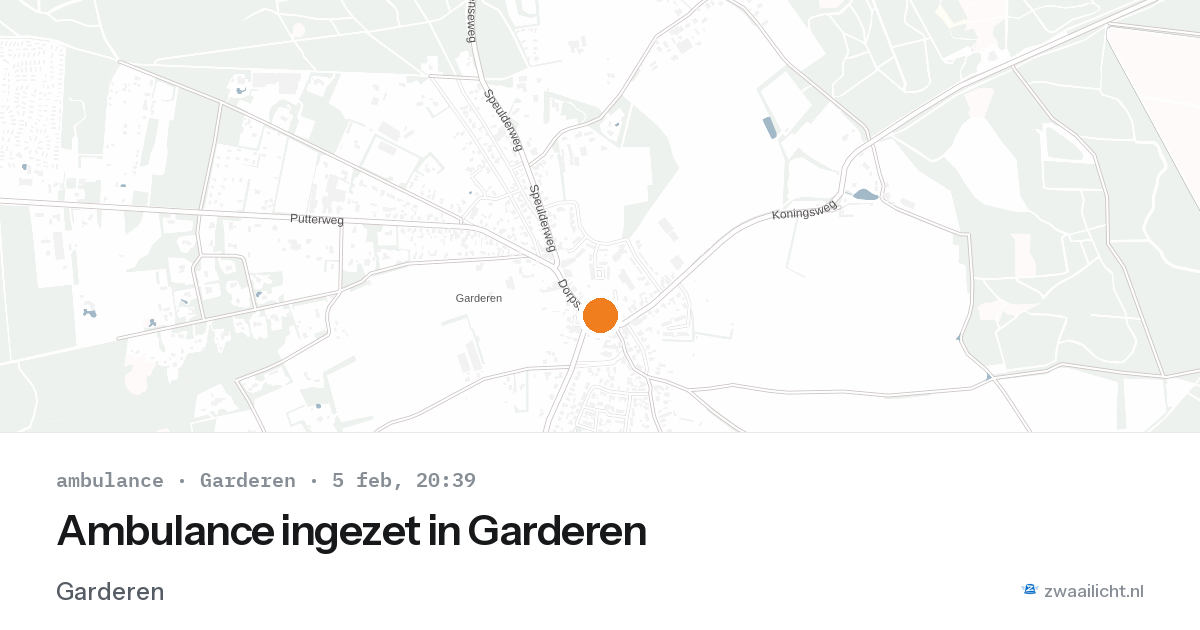 Ambulance ingezet in Garderen — 5 feb 2026