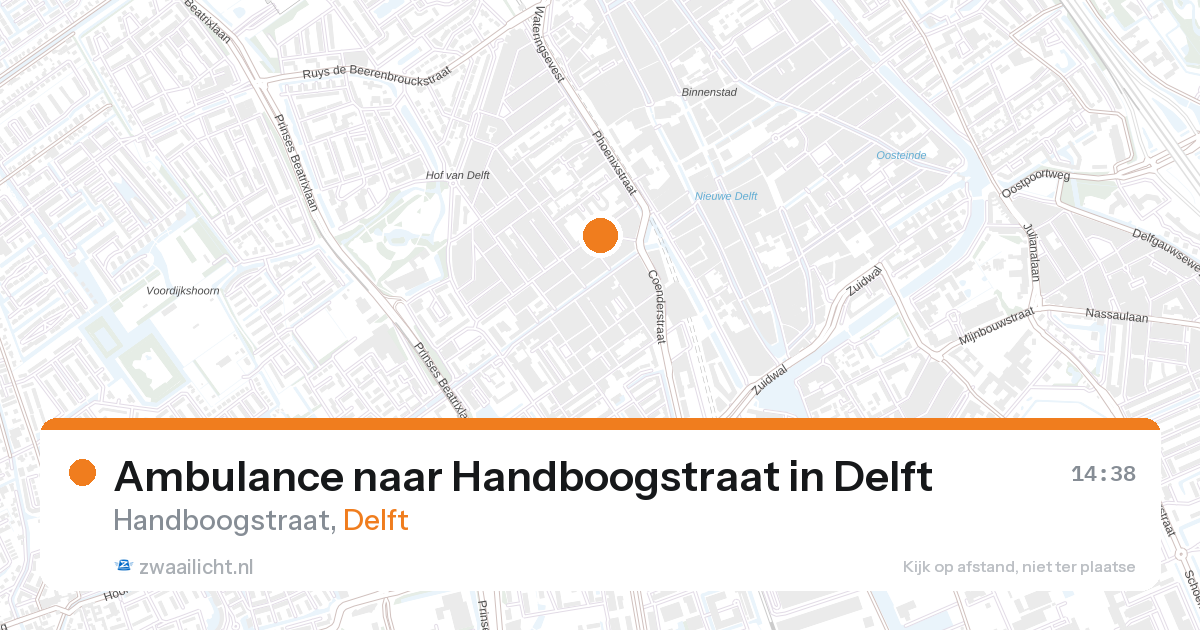 Ambulance naar Handboogstraat in Delft — 26 aug 2026