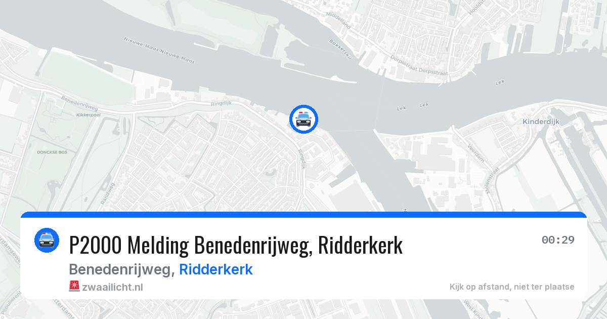 P2000 Melding Benedenrijweg, Ridderkerk — 8 apr 2026