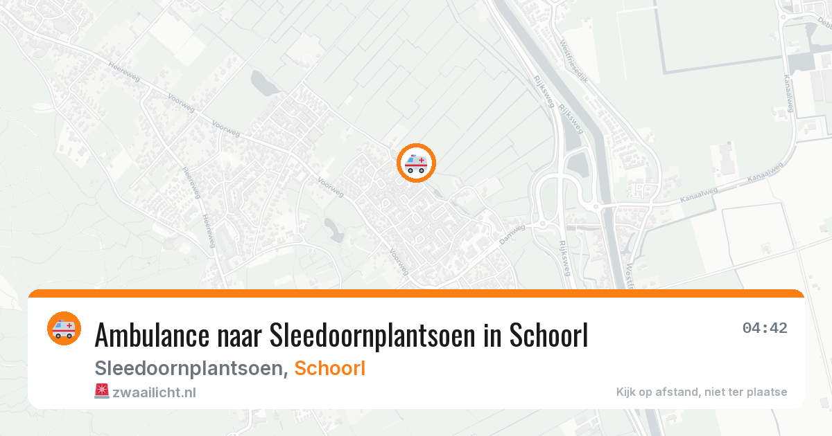 Ambulance naar Sleedoornplantsoen in Schoorl — 29 jul 2026