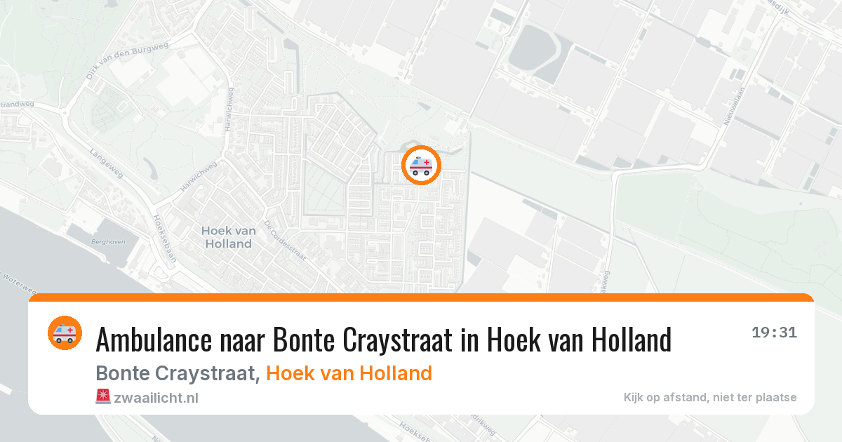 Ambulance naar Bonte Craystraat in Hoek van Holland — 14 mei 2026