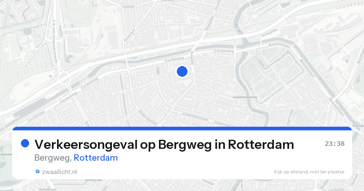 Verkeersongeval op Bergweg in Rotterdam — 15 aug 2026