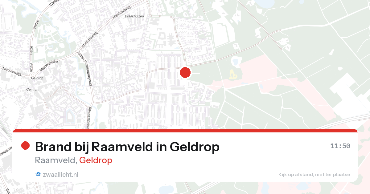 Brand bij Raamveld in Geldrop — 27 aug 2026