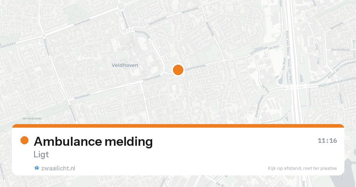 Ambulance melding — 29 mei 2026