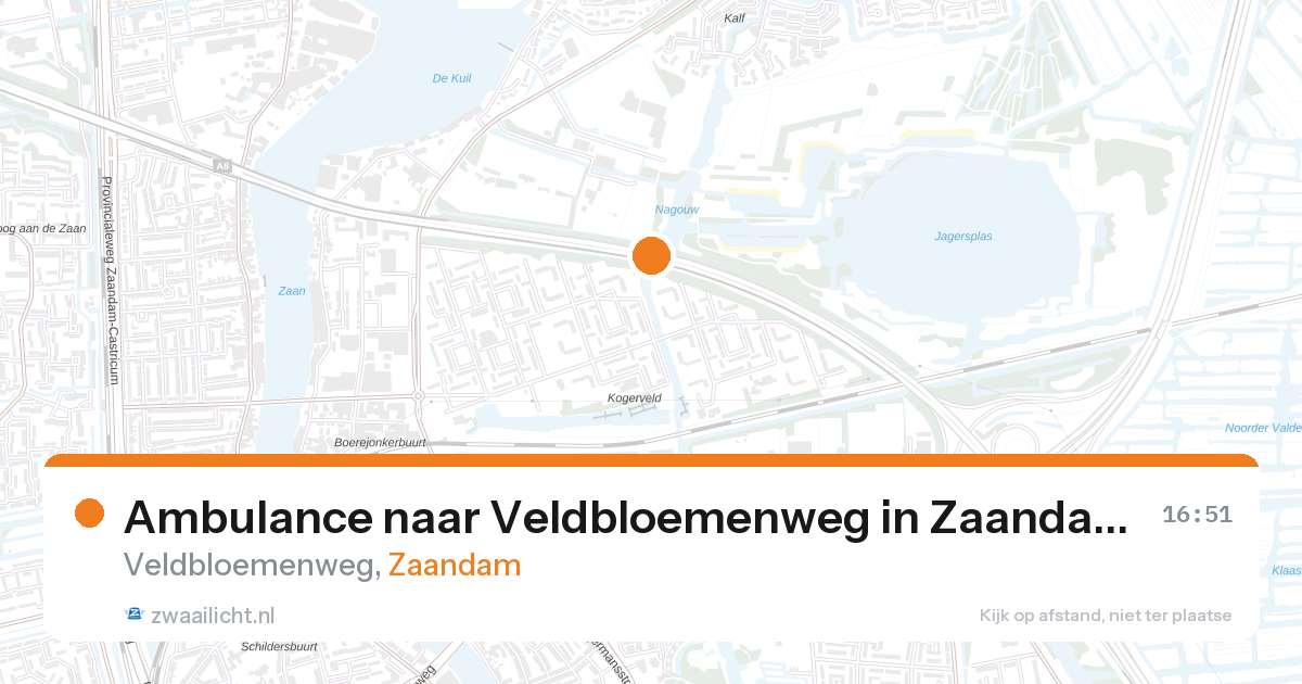 Ambulance naar Veldbloemenweg in Zaandam — 10 jun 2026