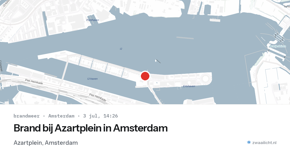 Brand bij Azartplein in Amsterdam — 3 jul 2026