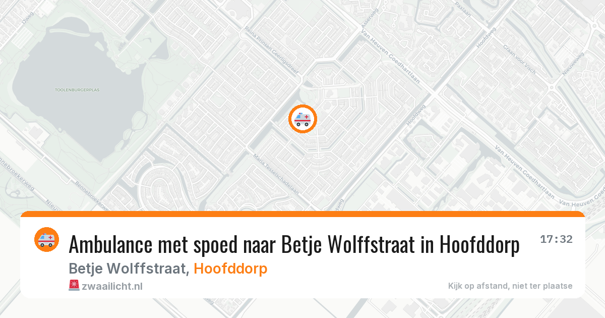 Ambulance met spoed naar Betje Wolffstraat in Hoofddorp — 28 mrt 2026