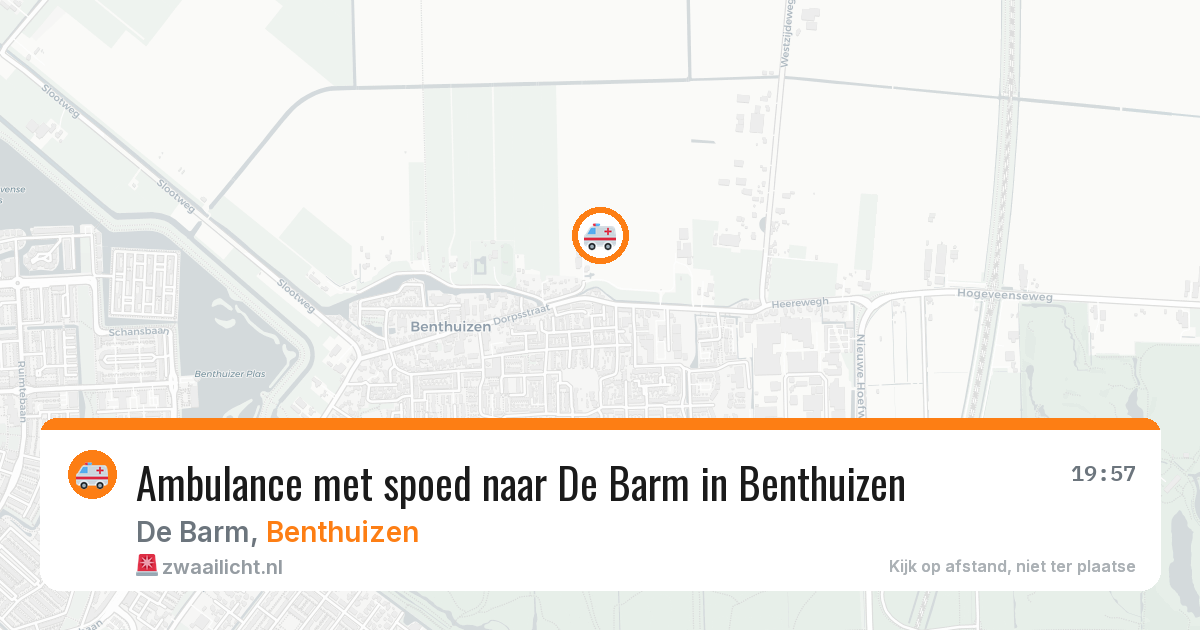 Ambulance met spoed naar De Barm in Benthuizen — 14 mrt 2026