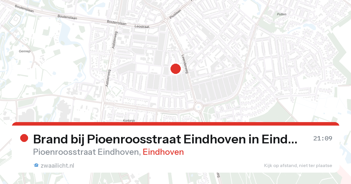 Brand bij Pioenroosstraat Eindhoven in Eindhoven — 27 aug 2026
