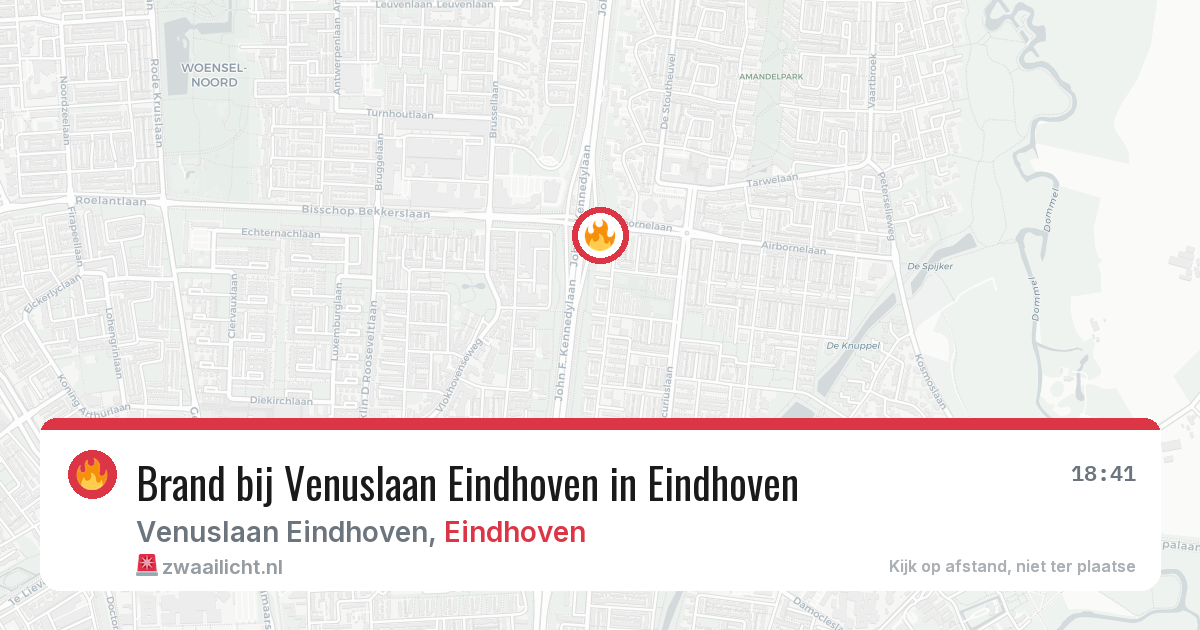 Brand bij Venuslaan Eindhoven in Eindhoven — 4 aug 2026