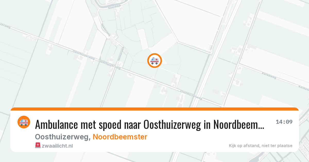 Ambulance met spoed naar Oosthuizerweg in Noordbeemster — 30 mrt 2026