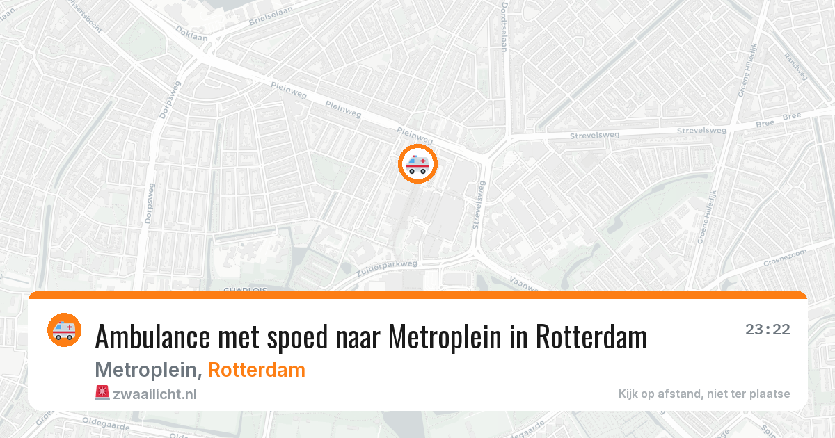 Ambulance met spoed naar Metroplein in Rotterdam — 9 mei 2026