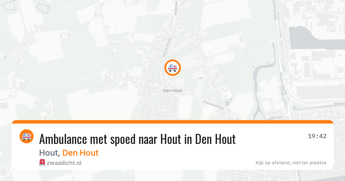 Ambulance met spoed naar Hout in Den Hout — 2 aug 2026