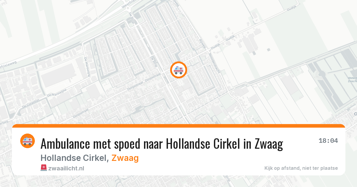 Ambulance met spoed naar Hollandse Cirkel in Zwaag — 25 mei 2026