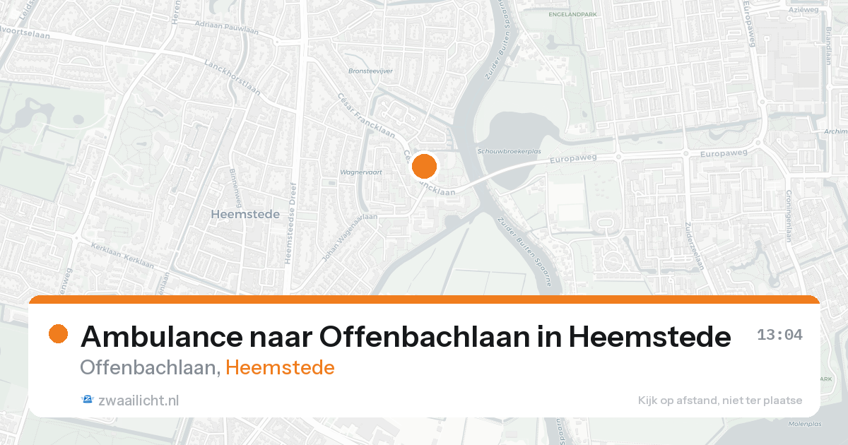 Ambulance naar Offenbachlaan in Heemstede — 25 aug 2026