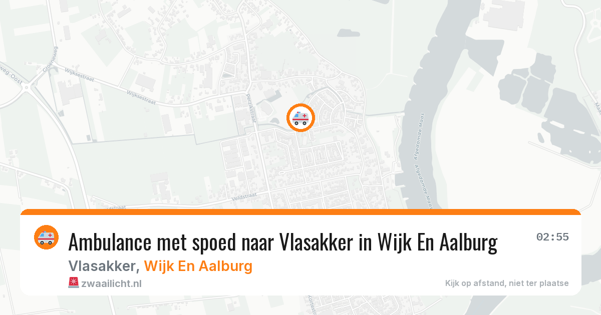 Ambulance met spoed naar Vlasakker in Wijk En Aalburg — 28 jun 2026