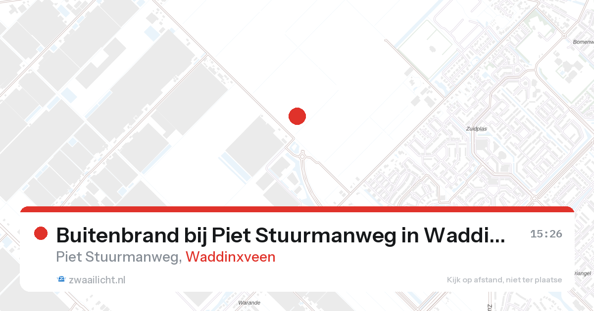 Buitenbrand bij Piet Stuurmanweg in Waddinxveen — 7 apr 2026