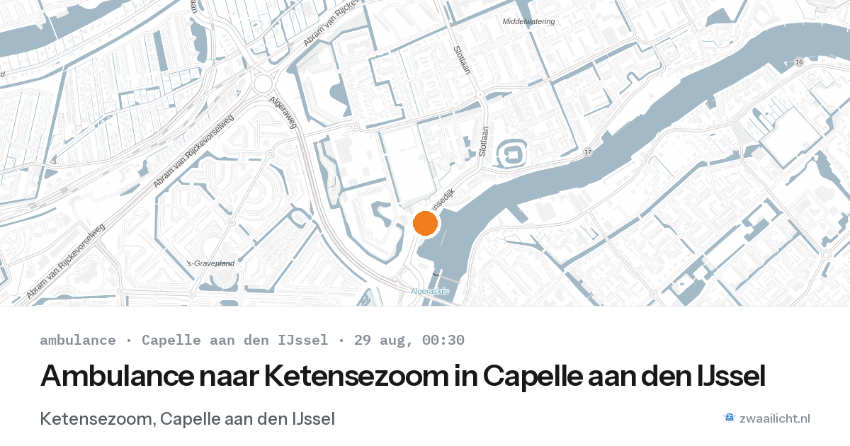 Ambulance naar Ketensezoom in Capelle aan den IJssel — 28 aug 2026