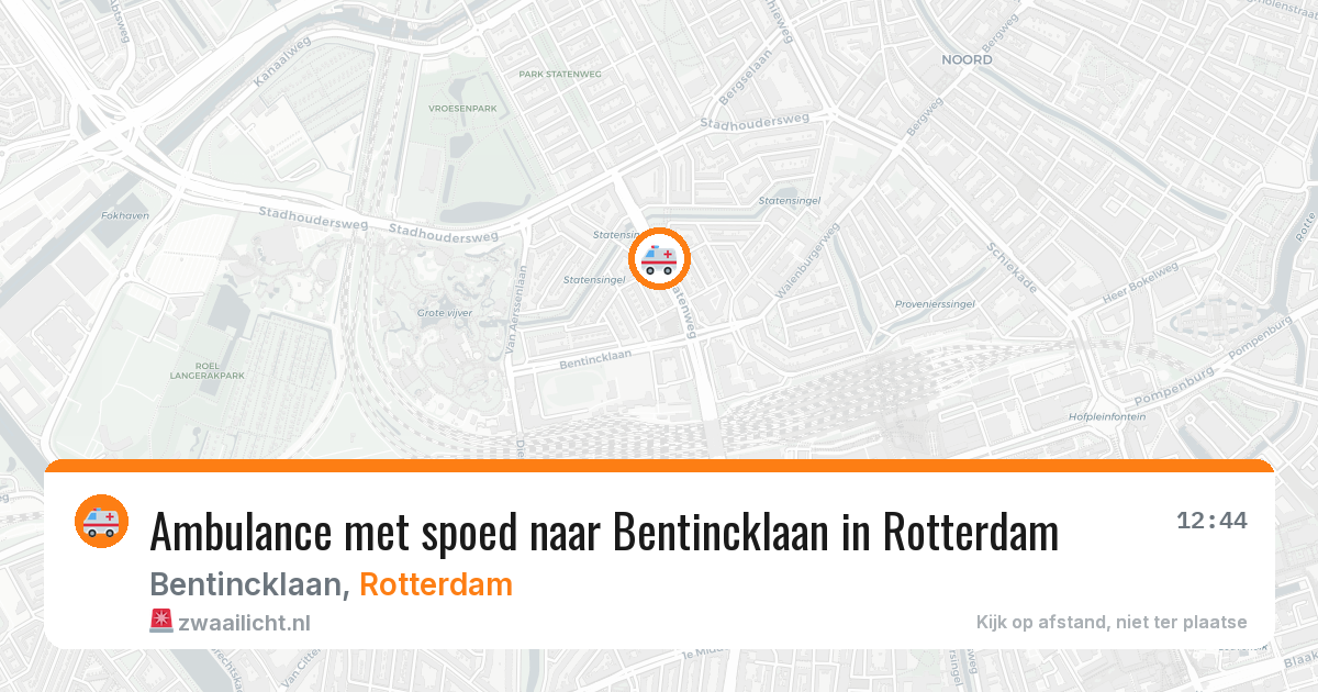 Ambulance met spoed naar Bentincklaan in Rotterdam — 16 jun 2026