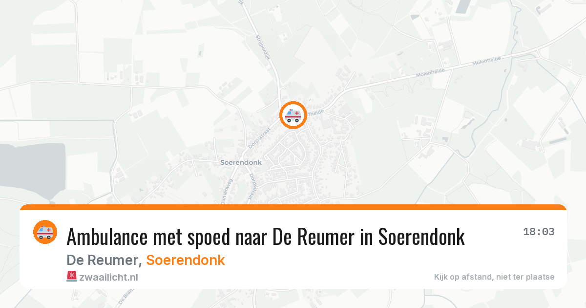 Ambulance met spoed naar De Reumer in Soerendonk — 12 feb 2026