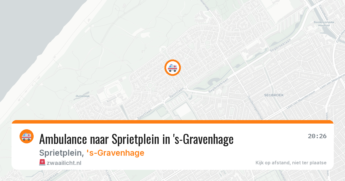 Ambulance naar Sprietplein in 's-Gravenhage — 20 mei 2026
