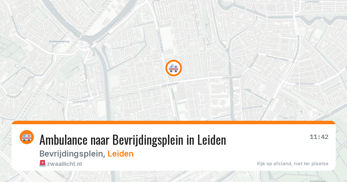 Ambulance naar Bevrijdingsplein in Leiden — 25 jun 2026