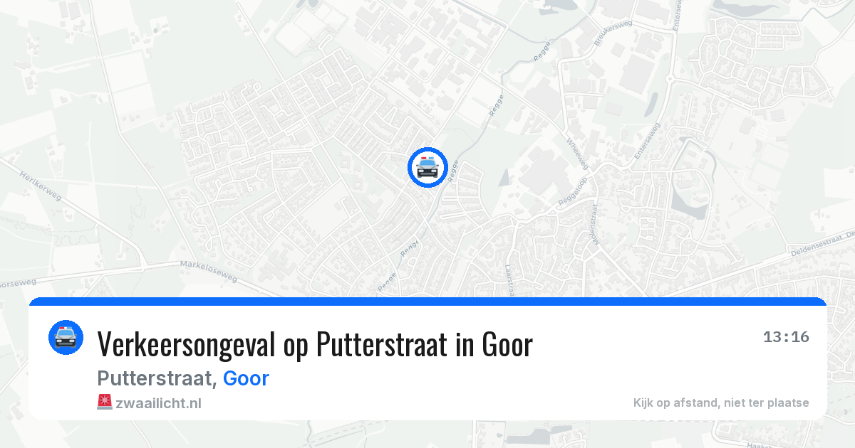 Verkeersongeval op Putterstraat in Goor — 29 mei 2026