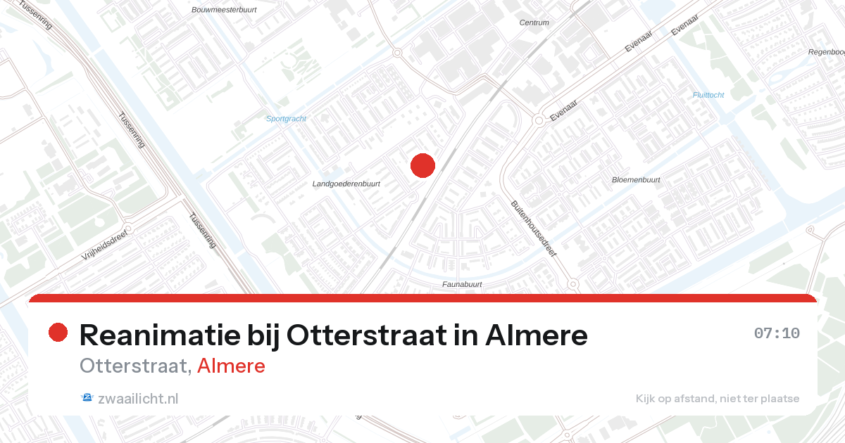 Reanimatie bij Otterstraat in Almere — 28 aug 2026