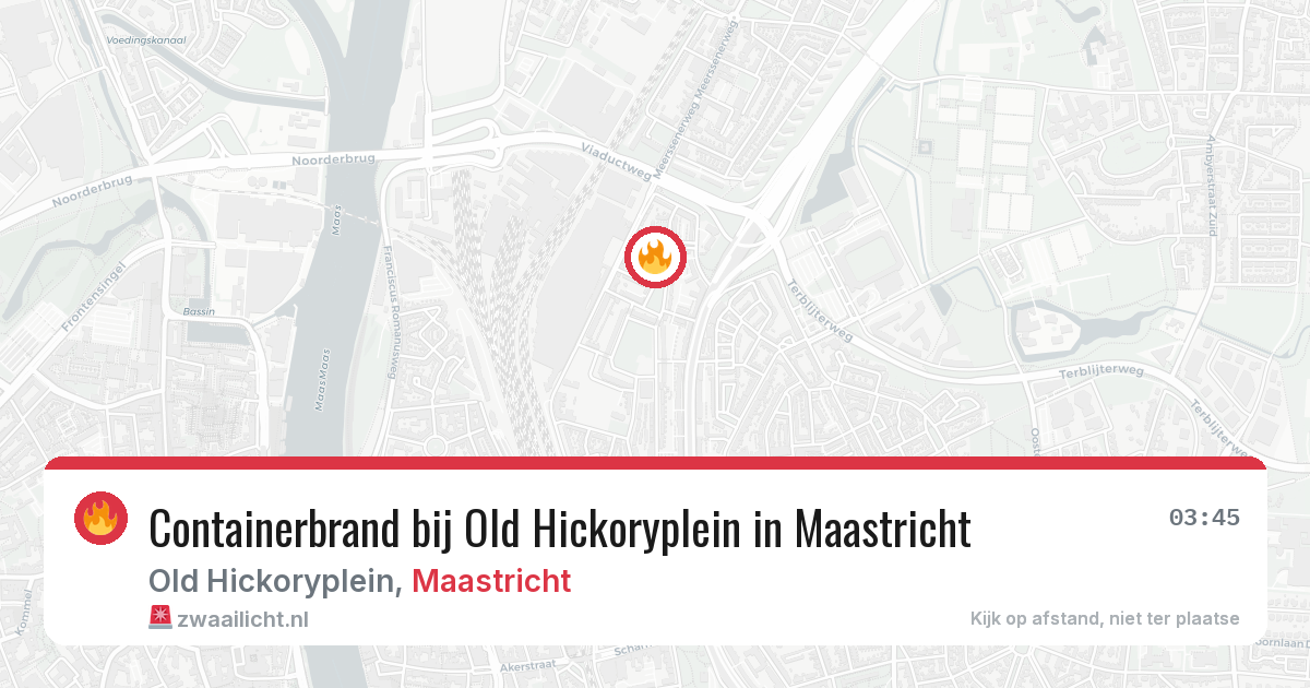 Containerbrand bij Old Hickoryplein in Maastricht — 30 jun 2026