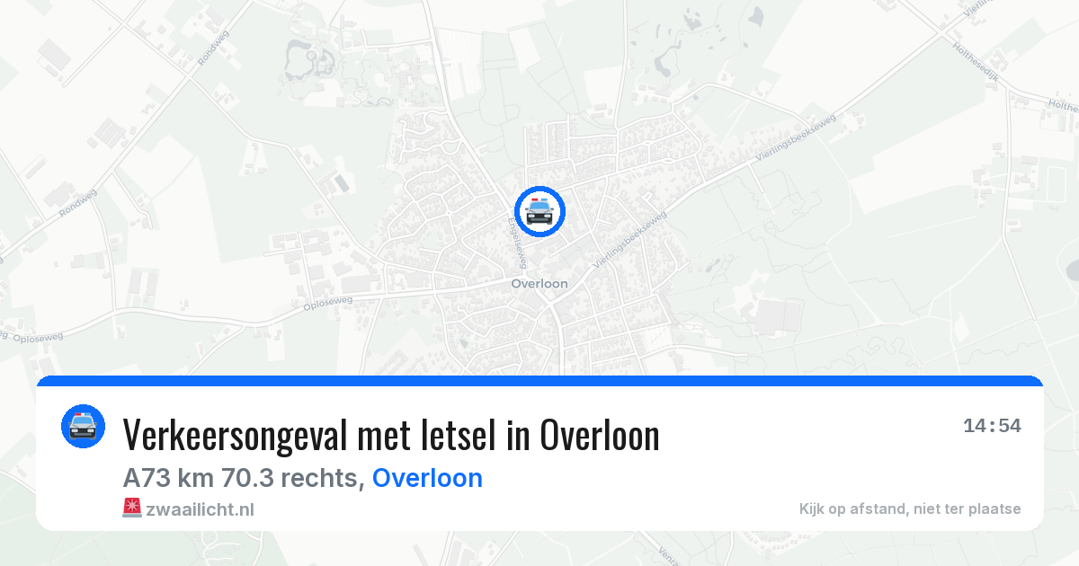 Verkeersongeval met letsel in Overloon — 28 mei 2026