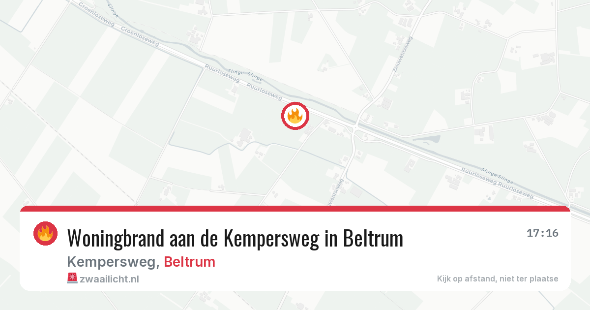 Woningbrand aan de Kempersweg in Beltrum — 18 apr 2026