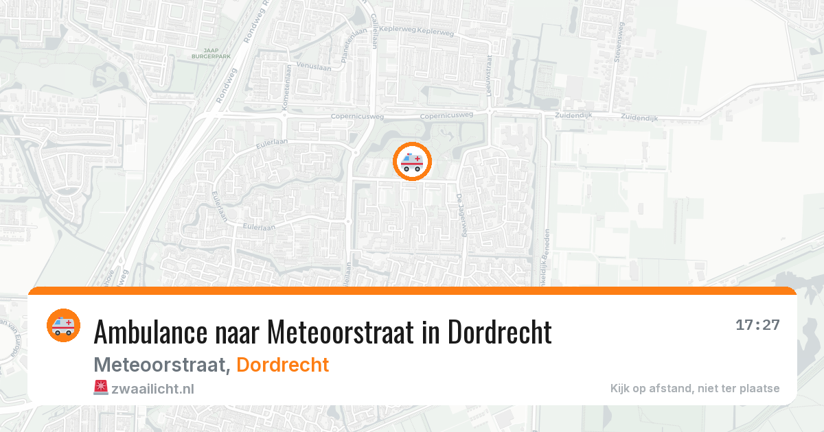 Ambulance naar Meteoorstraat in Dordrecht — 3 jul 2026
